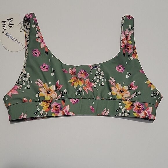 Kulani Kinis Sage Crop Bikini Top - Picture 1 of 11